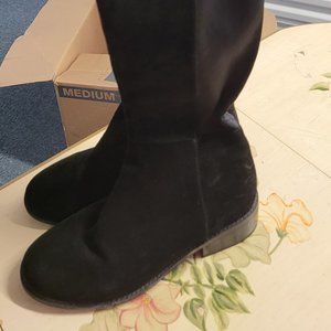 Over the knee shade boots